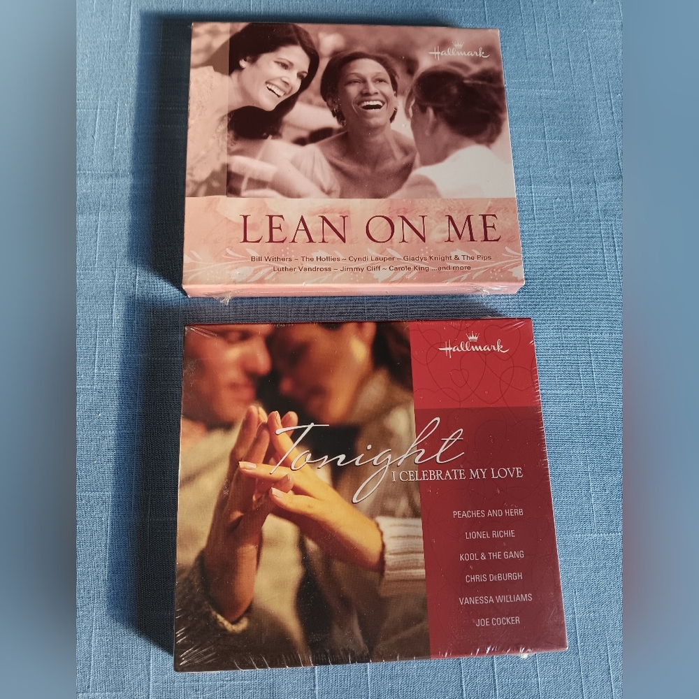 Hallmark Tonight I Celebrate My Love & Lean On Me 2004 CDs NIP